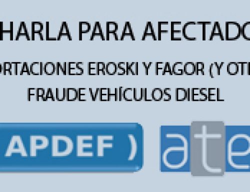 Jornada informativa sobre aportaciones Eroski y Fagor y fraude de motores diesel